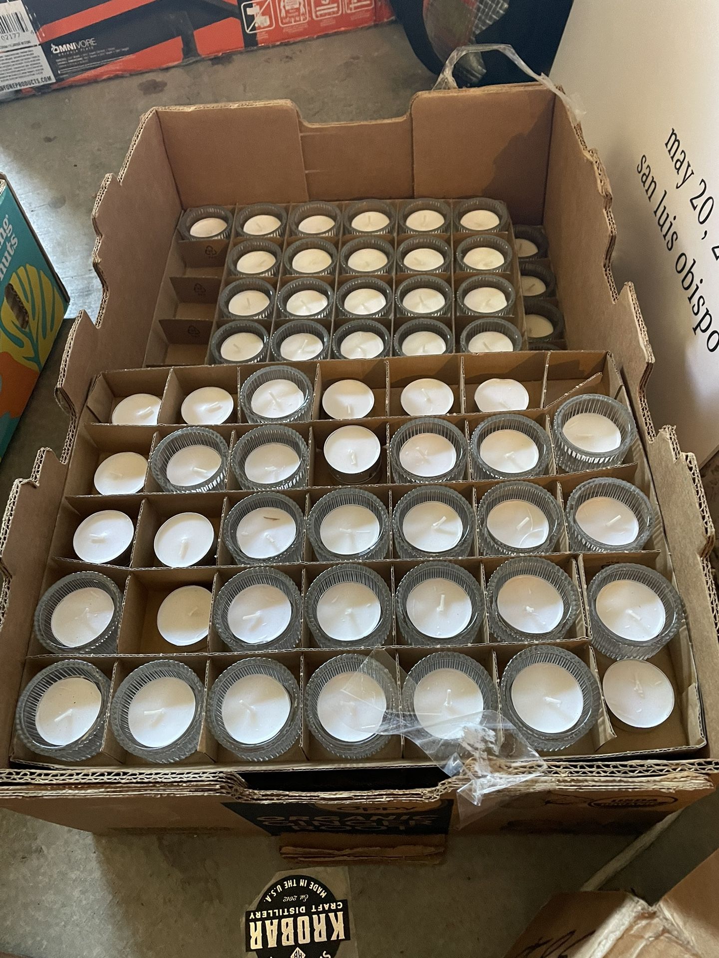 184 Ikea FINSMAK candle votives + tea light candles