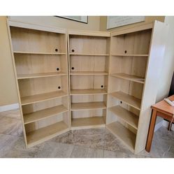 5-Shelf Bookcase, Set of 3 Bookshelves