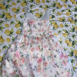 Ronnie Jean White With Multicolor Dress