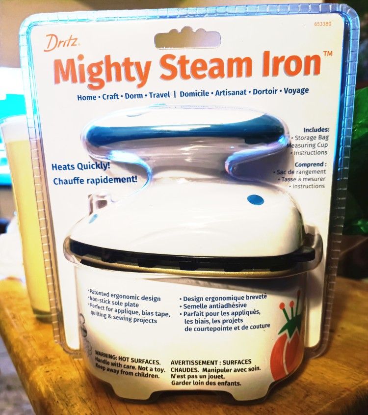 New Dritz Mighty Steam Iron Travel size
