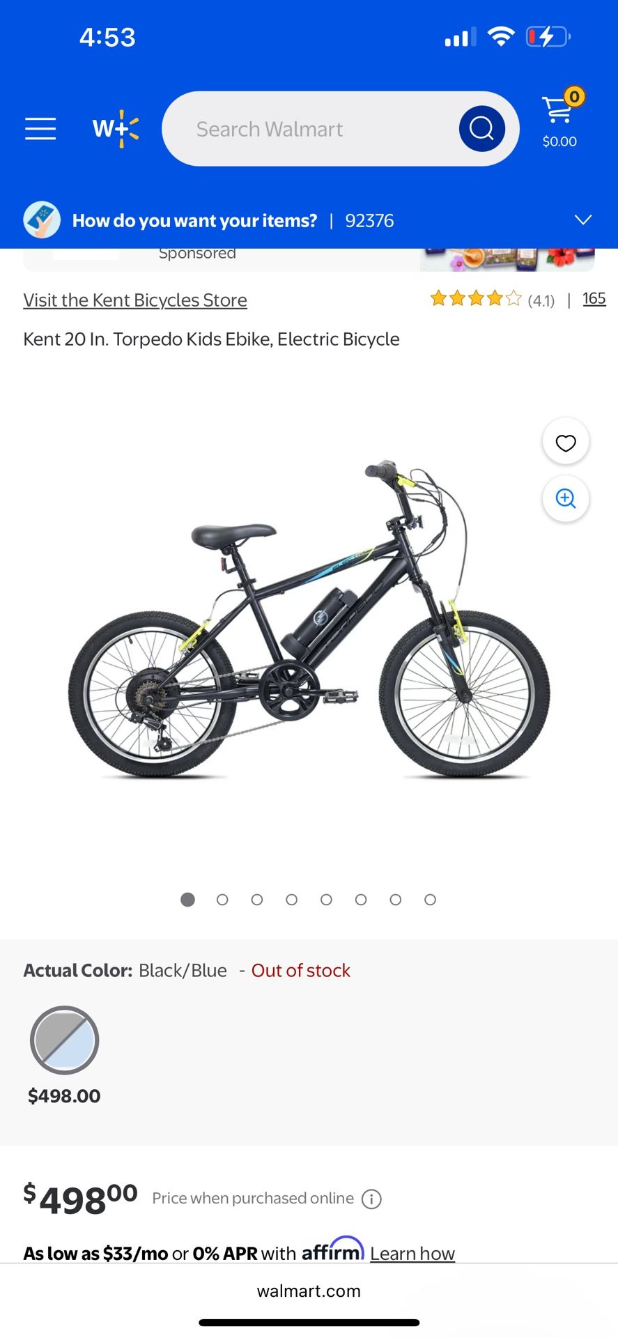 NEW E-bike Kent 20 In. Torpedo Kids Ebike, Electric Bicycle