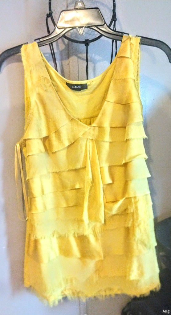 Alfani Yellow Shirt Dress