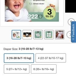 KIDS DIAPERS SIZE 3 