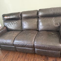 Reclining Leather Couch