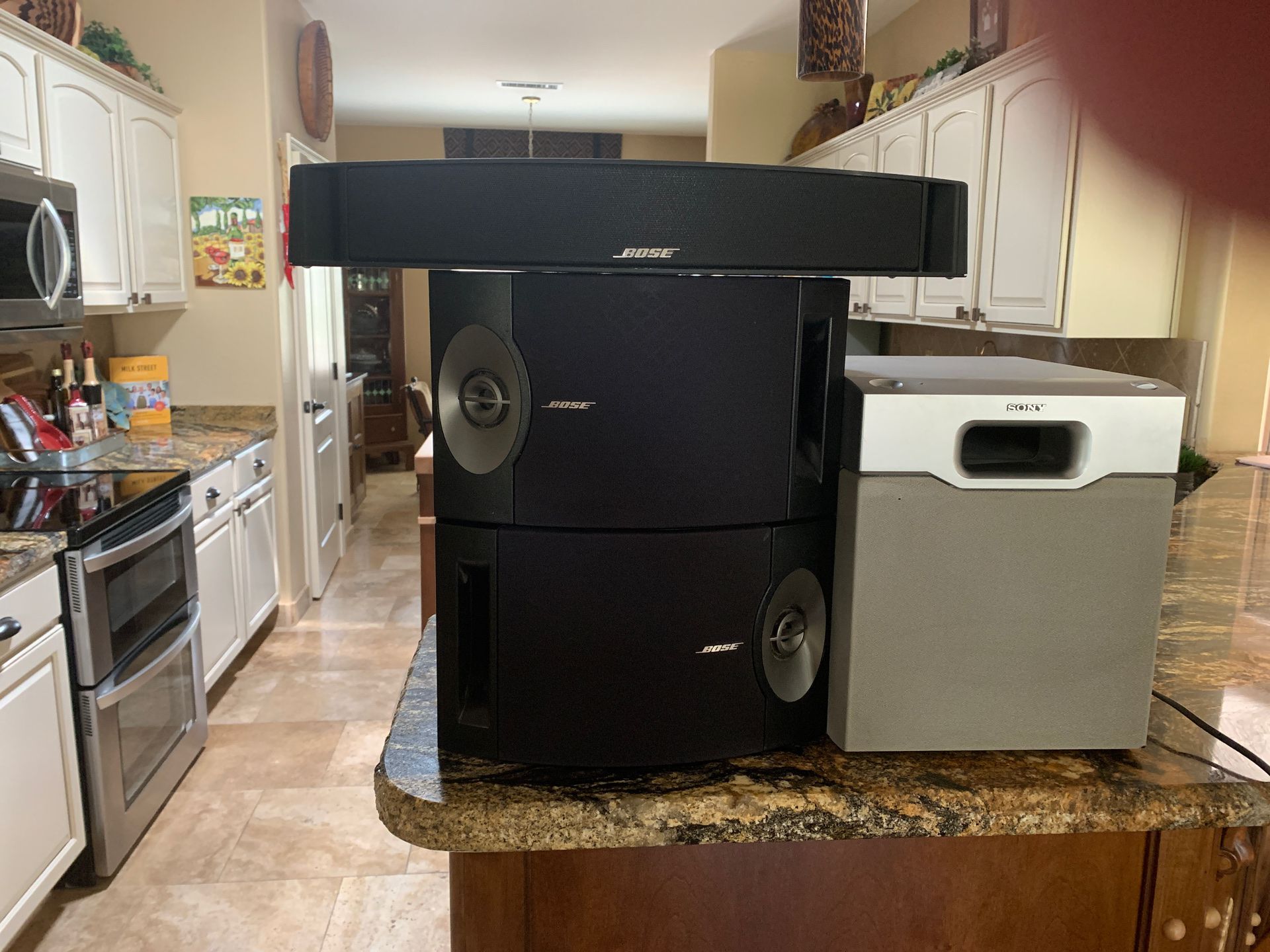 Bose speakers and Sony woofer