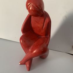 Red Women Statue 10  Inch 