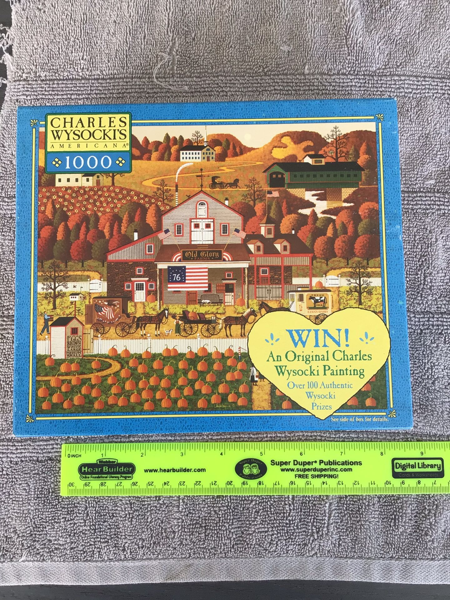 Hasbro Milton Bros. Charles Wysocki Americana “Old Glory” Never Opened 1000-pc. Puzzle New In Box 2003