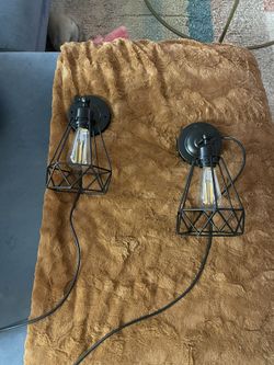 Black Wall Sconces Pair