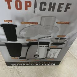 The Top Chef Wide Mouth Stainless Steel Dual Speed Centrifugal Juicer Machine. NEW