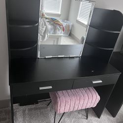 Black Vanity Desk 