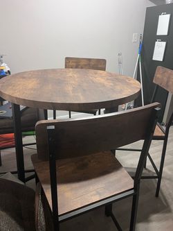Bar height dining set