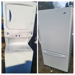 Refrigerator And Washer And Dryer 