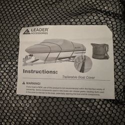 Leader Accessories Boat Cover 16.5-18 Feet Long 