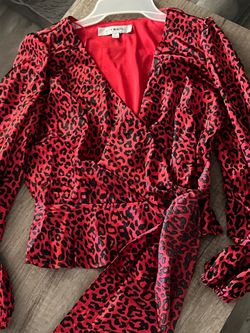XL red blouse