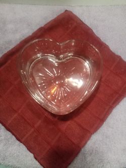 Heart Glass Candy Dish No Lid