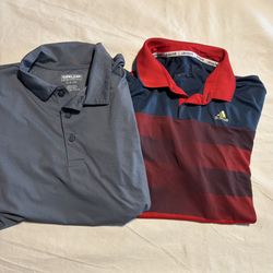 Polo Golf Shirts bundle Adidas & Kirkland size Small 