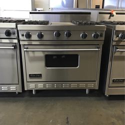 VIKING 36”WIDE GAS RANGE STOVE WITH GRIDDLE 