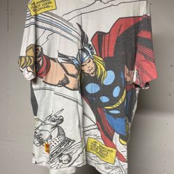Vintage Thor AOP Shirt Men’s XL Marvel 