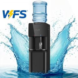 ❤️‍🔥 UrbanSync Top Load Water Dispenser - Hot and Cold Water, Child Lock, Removable Water Tray, Extra Storage, Black$70