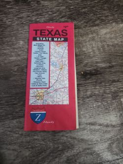 Zdansky Texas State Map Folded Road Map 3