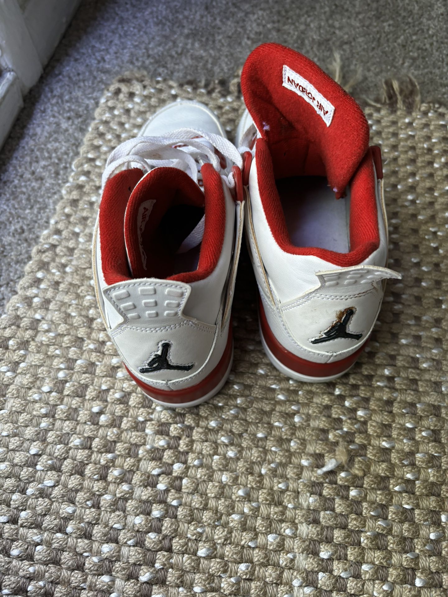 Nike Air Jordan Boy's Size 6Y Sneakers White Red