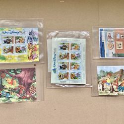 Vtg. Winnie The Pooh Complete Set Of 23 Stamps Certificate Of Authenticity 
