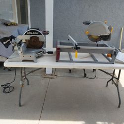 TILE SAW & SKILSAW USED $80 O.B.O.