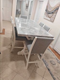 Dining Table Set with 6 Chairs