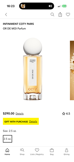 INFINIMENT COTY PARIS OR DE MOI Parfum