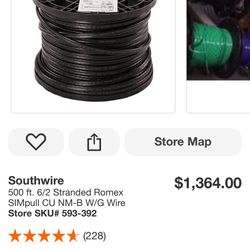 500 ft. 6/2 Stranded Romex
