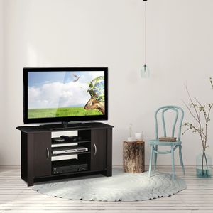 Photo NEW TV Stand Entertainment Center for TVs up to 42 Description: NEW IN BOX 2 adjustable shelves 2 side cubbies with doors Furinno entertainment cen