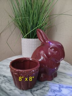 Adorable Ceramic Bunny Planter