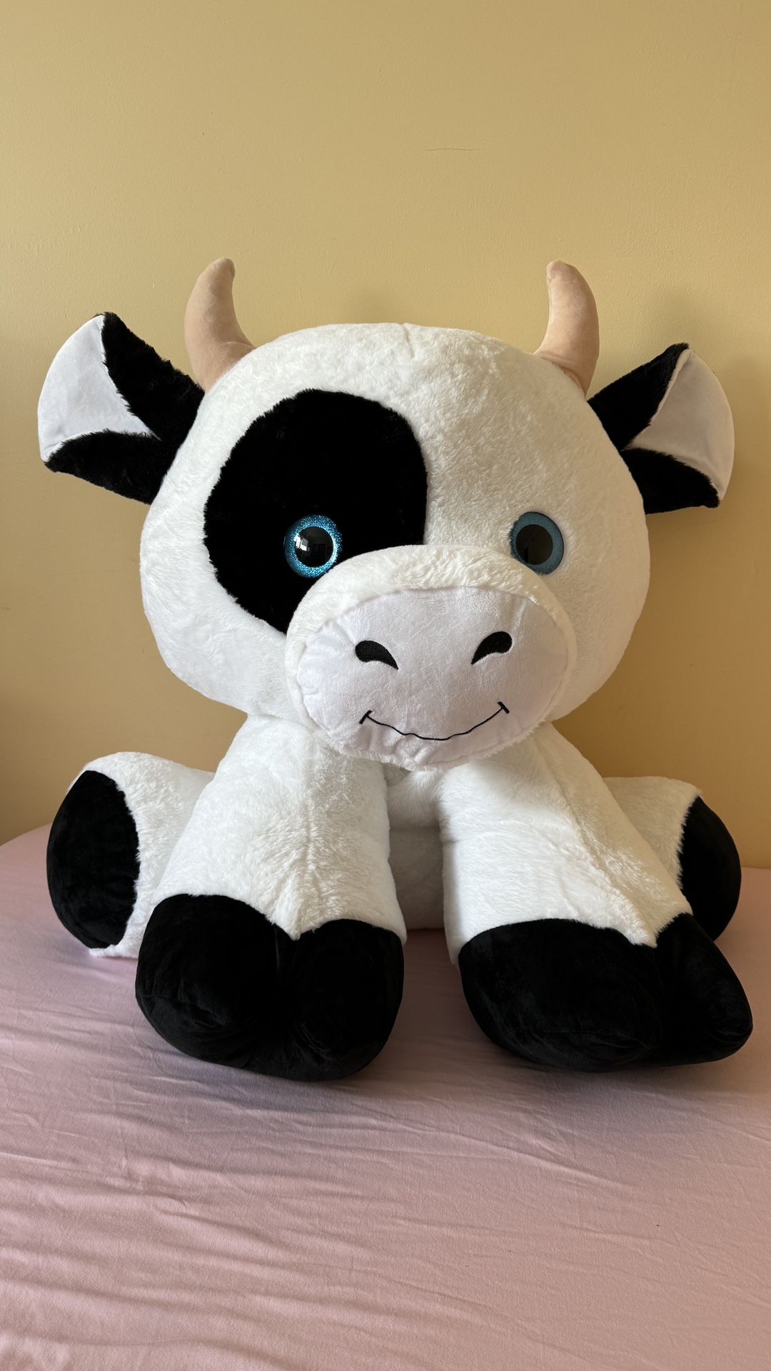 Large Stuffed Animal Cow 29”x37”