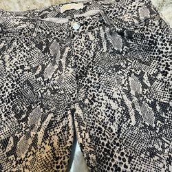 Michael Kors Ladies Snakeskin Pattern Jeans SZ 2