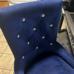 six Royal Blue Chairs In A Table $1500 Or Best Offer