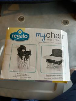 Regalo mychair with Tray Gray Portable Booster High Chair $25