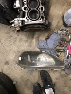 99-00 civic black head lights