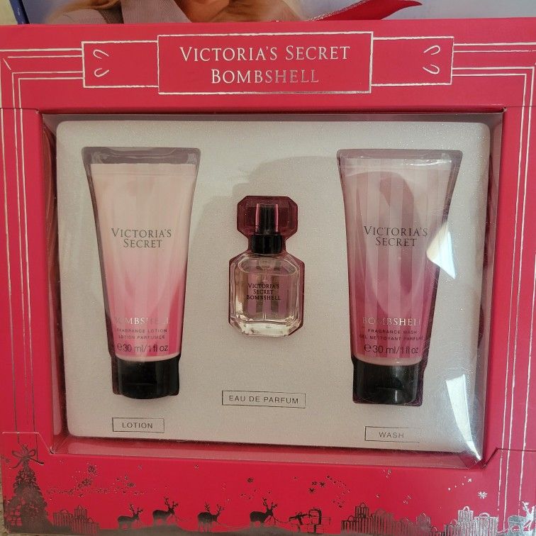 Victoria's Secret BOMBSHELL Eau de Parfum Perfume .1FL +Wash+Lotion GIFT SET