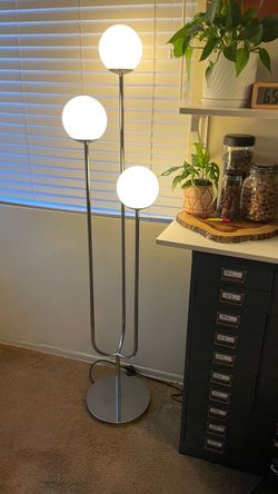 Ikea simrishamn floor 3-Globe Chrome Floor Lamp