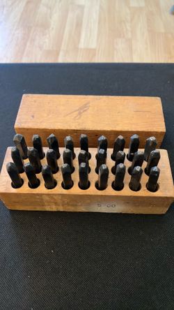 Youngs letter steel stamp set