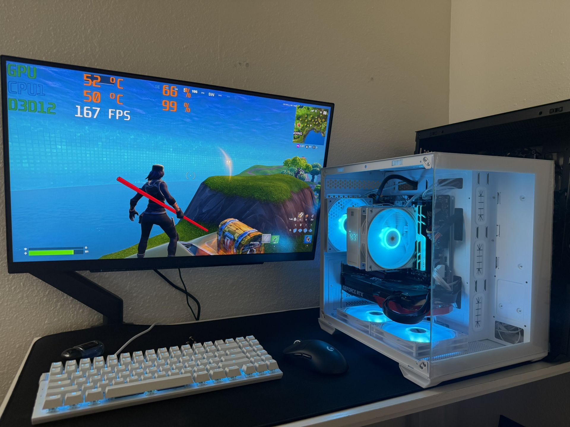 White Gaming Pc Computer Desktop RTX