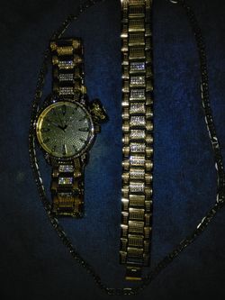 10k gold ring an designer watch