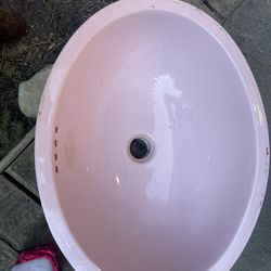 Retro Pink Bathroom Sink 