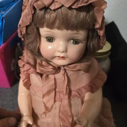 Very Old Doll It One Of The First To Open And Close It Eyes. Rare!!!