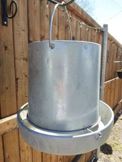 Galvanized chicken feeder $45