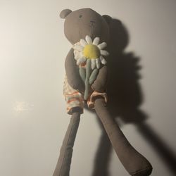 Brown Plush Bear with Flower Hearth & Hand New Sealed Collectible Stuffed Animal