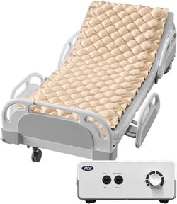 Alternating Air Mattress with Quiet Pump, Inflatable Bed Topper for Sleep Support-S21