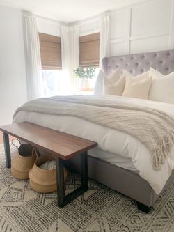 King upholstered bed