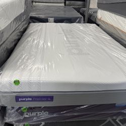 QUEEN SIZE PURPLE PREMIER .4 MATTRESS & BOX SPRING BED SET