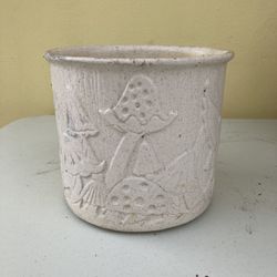 White Mushroom Flower Pot